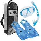 Up-7221b-bl-l Tusa Sport Adult Splendive Mask Dry Snorkel And 685193459103