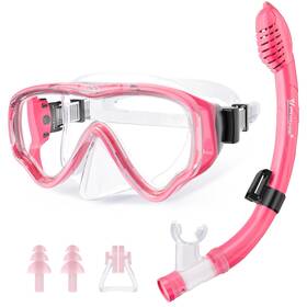 Uphitnis 797725646483 Kids Snorkel Set For Age 4-14 - Dry Top Snorkeling Gear Junior And Youth