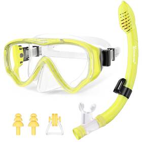 Uphitnis 797725646490 U Phitnis Snorkel Set For Age 4-14 - Dry Top Snorkeling Gear Junior And You