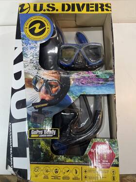 En16805 Us Diver Divers Snorkel Set Go Pro Ready Silicone Snorkeling