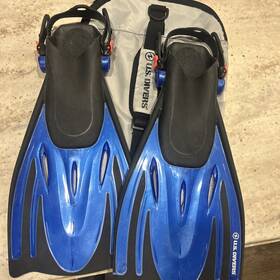 1634 Us Divers Proflex Snorkel Fins Full Foot Size Ml Used