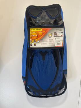Us Divers 532242283267 Inch New Pro Silicone Mask Snorkel And Fins Set With Carry Bag Lg/xl