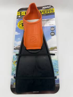 Us Divers 665771063592 New U.s. Explore Series Sea Lion Snorkeling Fins Black Orange Small