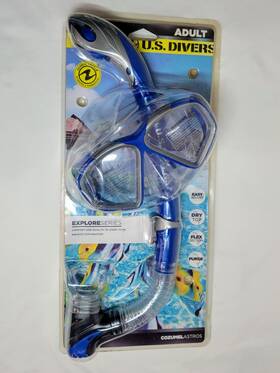 Sc3169999lcma Us Divers New U.s. Adult Mask And Dry Top Snorkel Blue Cozumel Del Sol Explorer Combo