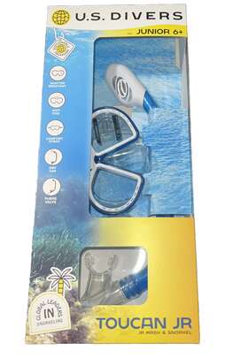 Sc3230010 Us Divers U.s. Toucan Jr Combo Mask Submersible Snorkel Junior 6 New Blue