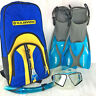 Us Divers Snorkel Set Childs Swim Fins Mask Tube Canvas