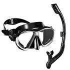 Usaa1-otgeod195ab Omorc Snorkel Set Diving Mask Anti Fog Impact Resistant Panoramic