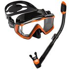Usc405085 General Professional Goggle Swimming Snorkel Mask Panoramic View Set Scuba