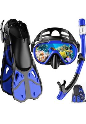 Vengreedo 445015060008 #967. Snorkel Set With Fins For Adults Snorkeling Gear Men And Women