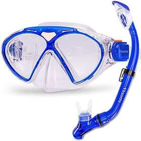 Vhxorrz 661918749735 Kids Snorkel Set Mask Anti-leak Anti-fog Snorkeling Gear With Mesh Bag