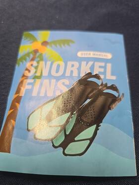 Ghu123 Viginsul Snorkel Fins Ml/xl 9-13 In Carrying Bag New