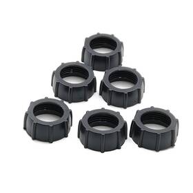 Vizgiz 747976893556 6 Pack Tightening Nut For 17mm Diameter 0.25 Inch Thread Size Black