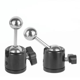 Vg-9843 Vizgiz 2 Pack 17mm Ball Head With 1/4 Inch Screw Thread Mount Connector Black