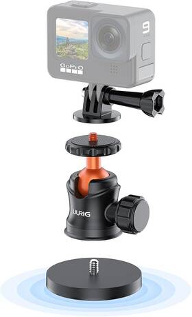 A0018 Vrig Select 752790275259 Magnetic Camera Mount With Mini Ball Head Compatible Gopro