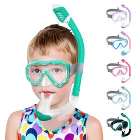 Ndvspus0002 Vvinca Snorkeling Gear For Kids Dry Top Snorkel Set Boys Girls Junior Youth