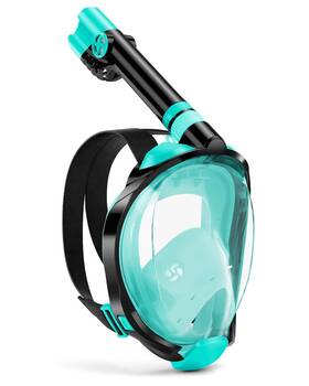 W Wstoo 787894703827 Full Face Snorkel Snorkeling Gear For Adults To Breathe Through Mouth Or Nos