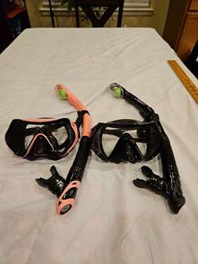 Wacool 313048637672 2 Anti-fog Coated Glass Diving Masks And Snorkels