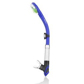 S268-blue Wacool Dry Top Snorkel Tube Comfortable Mouthpiece One-way Purge Valve With Headstra