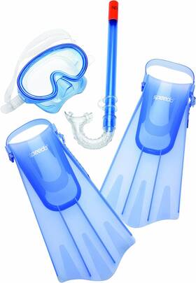 Warnaco Swimwear - Speedo Equipment 313113564582 Aqua Quest Swim Mask Snorkel And Fins Set