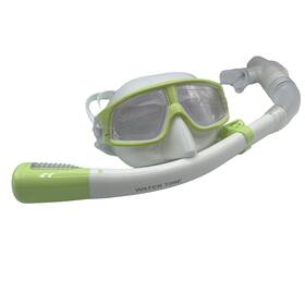 X0033utour Water Time Snorkel Set Dry Top Mask Lemon/white