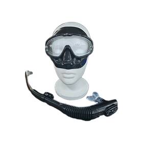 X0033utsnf Water Time Snorkel Set Dry Top Mask Black