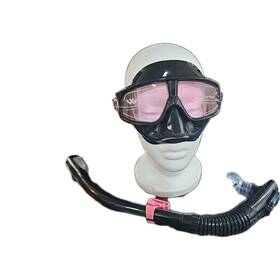 X0033utsnz Water Time Snorkel Set Dry Top Mask Black