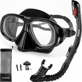 Wave 947897026666 Nearsighted Snorkel Gear Dry Mask Set For Adult Youth N