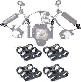 Wl702p Wlpreoe 4 Pcs X 1inch Inch Aluminum Standard Long Ball Clamp Mount Clamps