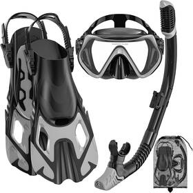 Wutrye 313031537521 Snorkeling Gear For Adults Mask Fin Snorkel Set Dry Top Kit