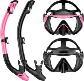 Wutrye 726084609211 Snorkeling Gear For Adults Dry-top Snorkel Set Scuba Diving Mask