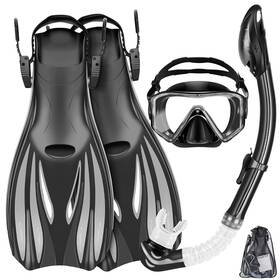 Zeeporte Dive 977254900278 Snorkeling Gear For Adults Kids - Mask Fins Snorkel Set With Panoramic View S