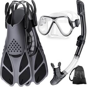 Yp06l Zenoplige Set Profesional Mascara De Snorkel Buceo Plegable Vidrio Templado Antivaho Bucea