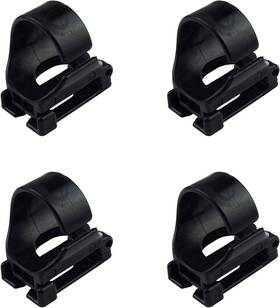 Ze-032 Zezz 4 Pack Black Plastic Snorkel Clip Replacement For Snorkeling And Scuba Diving