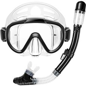 Zipoute Snorkel 972513102639 Set Dry Top Snorkeling Gear For Adults Panoramic Anti-leak And Anti-fog