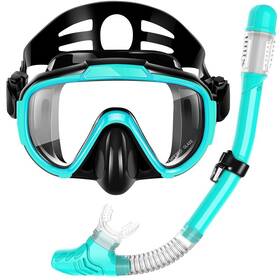 Zipoute Snorkel 972513104077 Set Dry Top Snorkeling Gear For Adults Panoramic Anti-leak And Anti