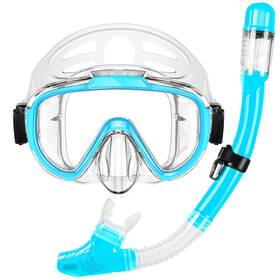 Zipoute Snorkel 972513105739 Set Dry Top Snorkeling Gear For Kids Panoramic Anti-leak And Anti-f