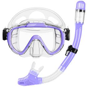 Zipoute Snorkel 972513105753 Set Dry Top Snorkeling Gear For Kids Panoramic Anti-leak And Anti-f