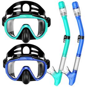 Zipoute Snorkel 977254902654 Snorkeling Gear For Adults Dry Top Set With Panoramic Anti-leak And
