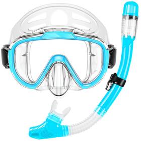 Zipoute Snorkel 977254903439 Snorkeling Gear For Adults Dry Top Set With Panoramic Anti-leak And