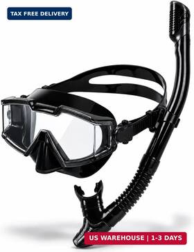 Zoomsnail 739474962162 Snorkel Set For Adults Mask With Dry 180 Panoramic Anti-fog A Zoomsnail 739474962162 Snorkel Set For Adults Mask With Dry 180 Panoramic Anti-fog A