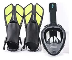 Bluerise Full Face Mask + Fins Snorkeling Adults Earplugs Phone Case. Fixed Price $59.99.