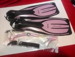 Genesis Coronado Aurora Snorkel/fins Set Pink Blush Open Heel Small Medium Nice!. Fixed Price $37.96.