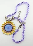 Kirks Folly Sunflower Glass Seaview Moon Magnetic Enhancer Goddess Necklace Set. Fixed Price $225.00.