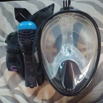 Naga Full Face Snorkel Mask Adult L/xl Barely Used Max Air Intake Mesh Bag. Fixed Price $37.77.