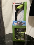 Dolfino Adult Open Mask And Snorkel Set, Black/yellow, Unisex. Fixed Price $8.00.