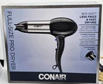 Conair 1875 Watt Full Size Pro Hair Dryer With Ionic Conditioning, Black/chrome. Fixed Price $24.99.