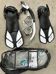 Head X-ray/ Sailor Splash Quest Adult Silicone Snorkeling Set Size Lxl. Fixed Price $40.00.