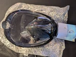 Greatever Full Face Snorkel Mask L-xl Black Anti-fog Anti-leak Dry Top With Bag. Fixed Price $17.99.