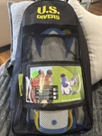 U.s. Divers Snorkel Set Mask Fins Blue Travel Series W/ Bag Adult Small New. Fixed Price $29.99.