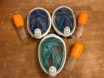 Lot Of 3 Tribord Full Face Snorkel Masks Subsea Easybreath. Fixed Price $65.00.